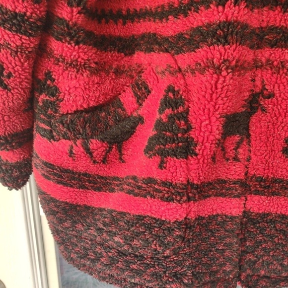 LANE BRYANT Woman’s Plus 22-24 Classic Red/Black Fleece/Lightweight Jacket. - Picture 3 of 5